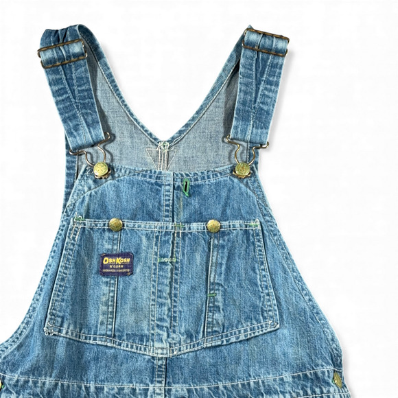 Vintage OshKosh BGosh Overalls Mens 34x30 Blue Denim Vestbak Sanforized USA 60s - Picture 2 of 15